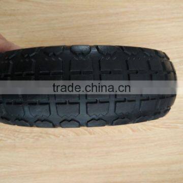 Hot Sale Durable Red Plastic Rim 10"x3.50-4 PU Wheel photo-3