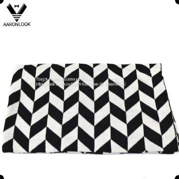 New Fashion Twill Jacquard Pattern Acrylic Blanket photo-4