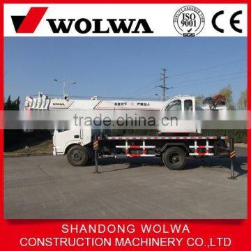 white color small 8 ton truck chassis crane with iso certification