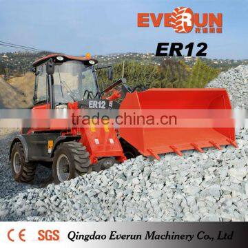 Everun Brand 1.2 Ton Farm Mini Wheel Loader With Snow Bucket photo-5