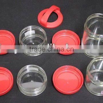 40-150ml plastic storage jar for food with handle