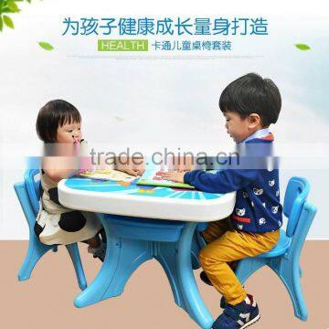 Children Study Tables and Chairs Kids Folding Plastic Funiture Set photo-4