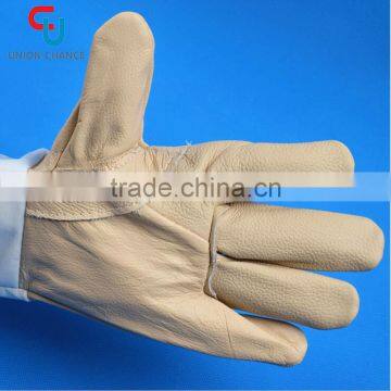 cheapest price cotton back cow split leather working glove made in China