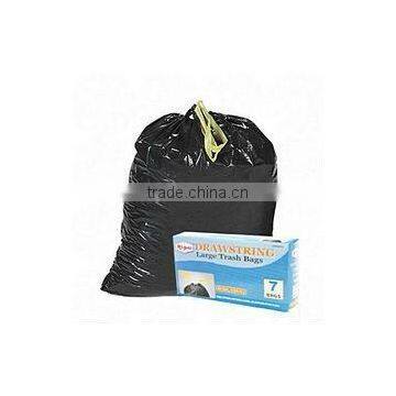 Daily hdpe/ldpe recycled garbage/rubbish/trash bag with drawstring on roll