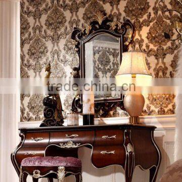 High Quality Dessing Table and Chair, Exquisite Wood Carving Dresser With Mirror, Bedroom Furniture Dressing Table (BF01-ML034) photo-2