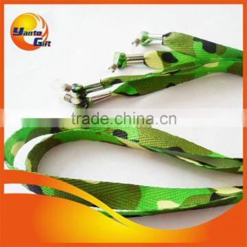 Custom Logo Sublimation Camouflage Polyester Sunglasses Strap with Ruber Holder