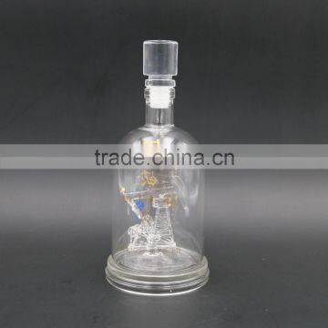 Glass Bottle With Craft Inside 375ml Whiskey Bottle Wholesale Bulk Sale