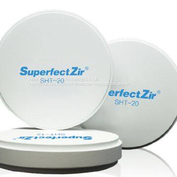 Aidite SuperfectZir SHT Pre shade dental zirconia block/blank for cad/cam ZirKon Zahn system