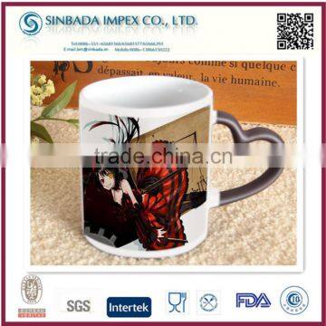 ceramic type heat sensitive color changing mugs with custom design