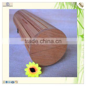 Unique Design Base Supported Cylindrical Round Wine Box photo-2