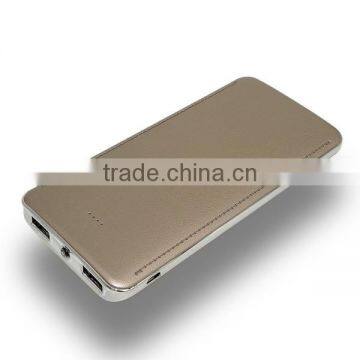 13000mAh Leather Finish Power Bank Mobile Phone Charger photo-5