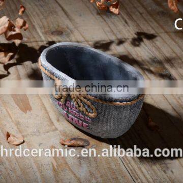 2015 Simple High Quality Round Cement Garden Pot Indoor photo-4