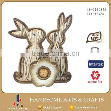 12 Inch Resin Souvenir Art Supply Home Decoration Rabbit Figurine Lifelike Animal Statues photo-3