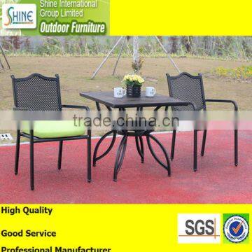 Outdoor furniture waterproof aluminum chairs with table set