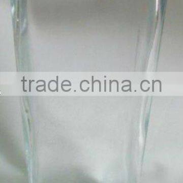 square clear glass flower vase