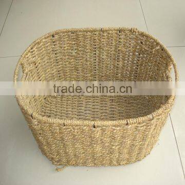 oveal hand woven seagrass basket