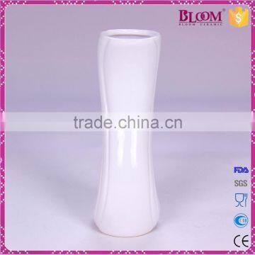 White Ceramic Craft Decoration Flower Vase Stand photo-4