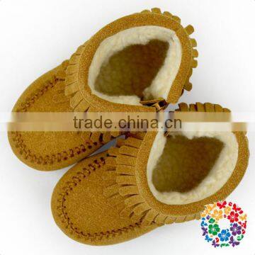 Cheap Fancy Baby Girls Tassle Design Wool Warm Snow Boots photo-3