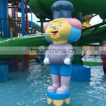 Outdoor cartoon statue for water playground park