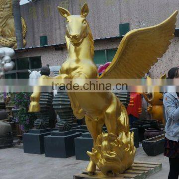Fiberglass Gold Flyhorse Sculpture Figurine photo-3