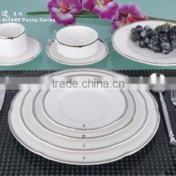 13PCS flower surface white ceramic dinnerware/tableware set