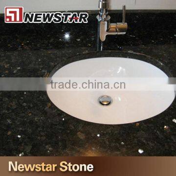 Fabricated Hotel Project Polished Emerald Blue Granite Countertop Newstar photo-4