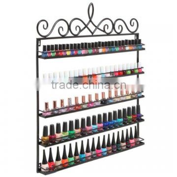 5 Tier Black Metal Scrollwork Design Nail Salon Polish Display Rack