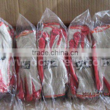 DDsafety 2017 Knitted Cotton Gloves With Latex Glove Safety Gloves photo-5