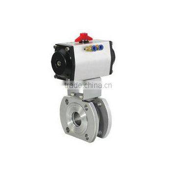 316 stainless steel DN15-DN100 flanged Pneumatic ball valve