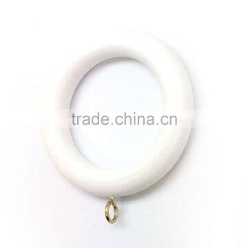 White Wooden Timber Curtain Rod Ring For Curtain Rod 35mm photo-2