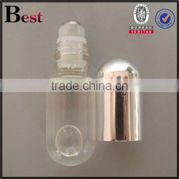 Cosmetics Clear Bullet Shape Roll on Perfume Bottle Glass 3ml Mini Vial Essential Oil Tube Glass Roll Bottle China Suppliers photo-2