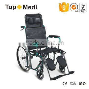 TOPMEDI high back manual reclining high back wheelchair