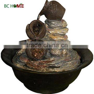 2015 new high quality resin water fountains crock and basin