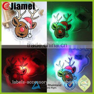 Custom LED flashing badge electronic flashing label