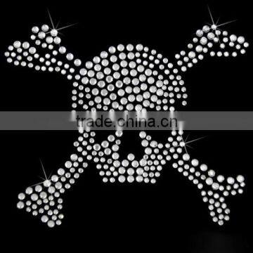 skull hot fix rhinestone transfer motif