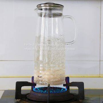 Water Bottle Wholesale Glass Bottle Wholesale Water Jug Glass Decanter Glass Bottle for Kitchen Resturant and Hotel photo-3