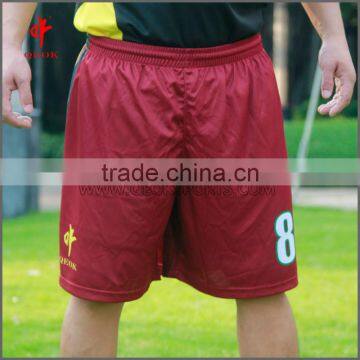 Hot Sale Good Quality Red Black Full Sublimation Custom Football Wear Football Shorts