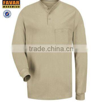 mens khaki flame resistant cotton T shirt FR T-shirt