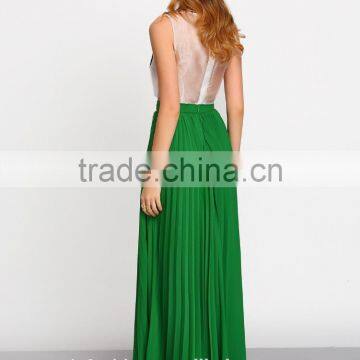 Boho Inspired Skirt Floral Crochet Pleated Skirts Women Long photo-2