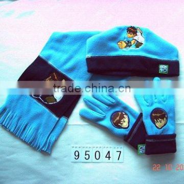 fleece hat,glove,scarf