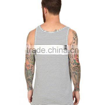 Dri Fit Mens Casual Vest Tank Top Mens Casual Vest Black and White Stripe Mens Casual Vest photo-3