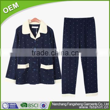 100%cotton top quality pajamas for couple