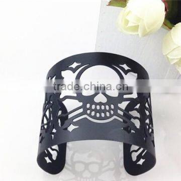 New Product Antique Hollowed Skull Bangle Jewelry Designs for Women photo-3
