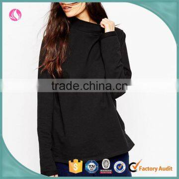 Wholesale Custom T Shirt Printing Fashion Turtleneck Sweatshirt China Clothes Suppliers Bulk Price