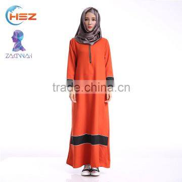 Zakiyyah 610 Ethnic Style muslim dress with Zipper Front abaya with hijab for women party wear in kaftan