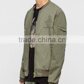 2017 Wholesale Classic Men Women Custom Army Green Camo Bomber Jacket photo-2