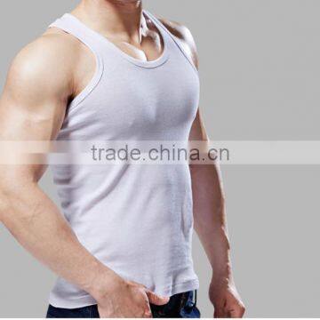 Trade Assurance Custom 100% Cotton Close-fitting Gym Plain Mens Tank Top photo-6