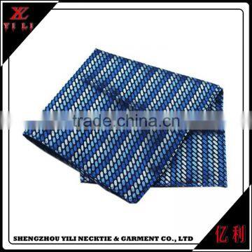 Blue woven striped pocket men hanky