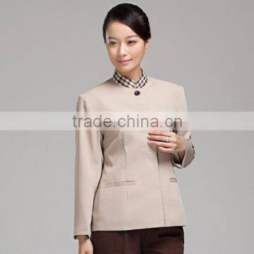 Custom Perfect Fit Fashiom Restaurant Housekeeping Uniform , Catering Staff Uniforms Wholesale photo-5