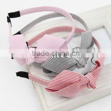 Hot Sale Stripe Knot Hairbands Oversized Bow photo-4